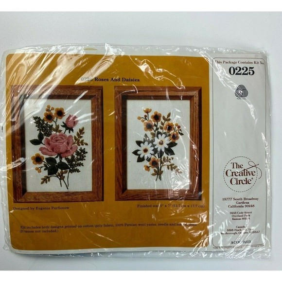 Creative Circle #0225 Vintage 1982 Roses + Daises Kit NEW - Picture 1 of 9